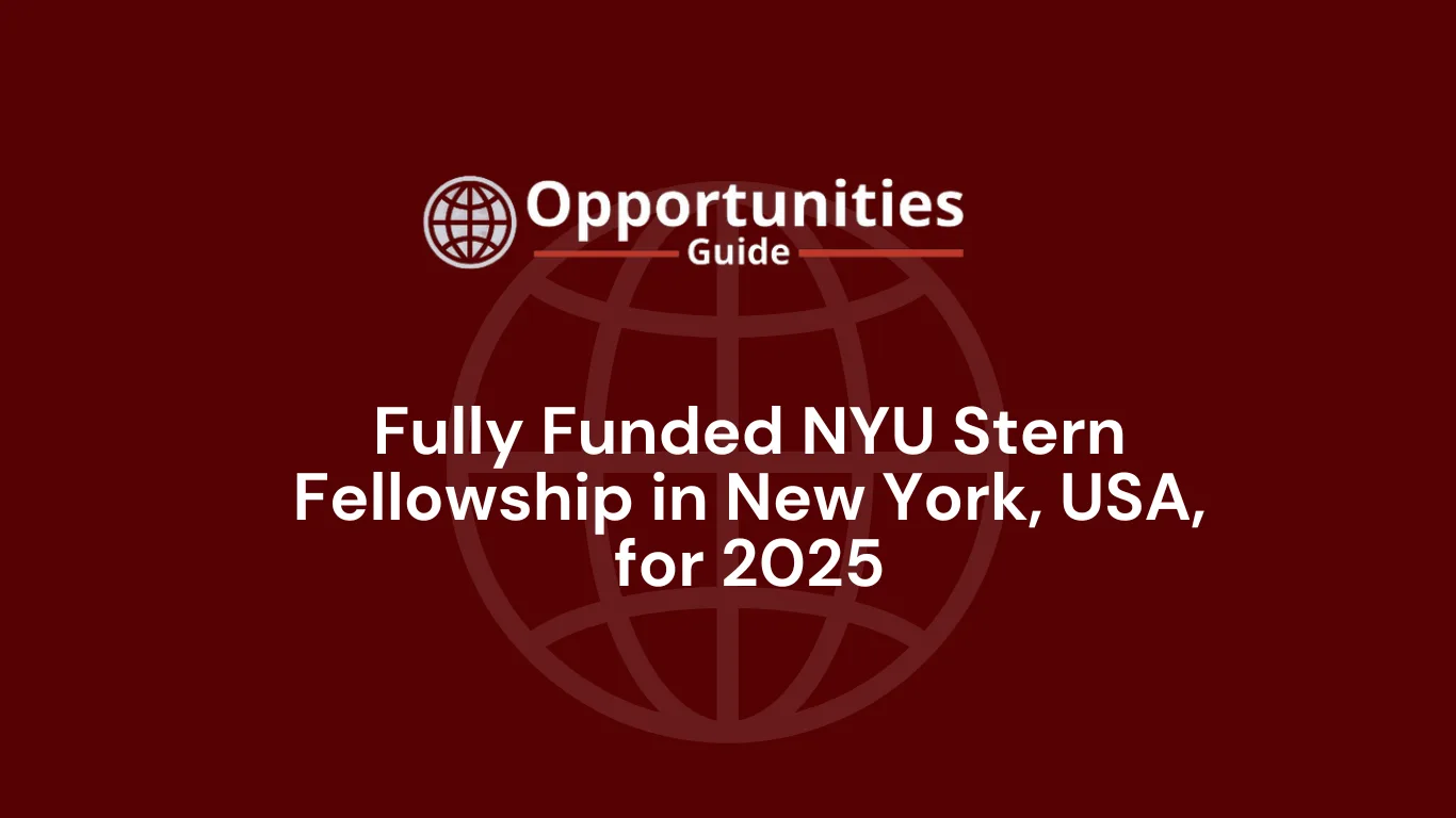 Fully Funded NYU Stern Fellowship in New York, USA, for 2025