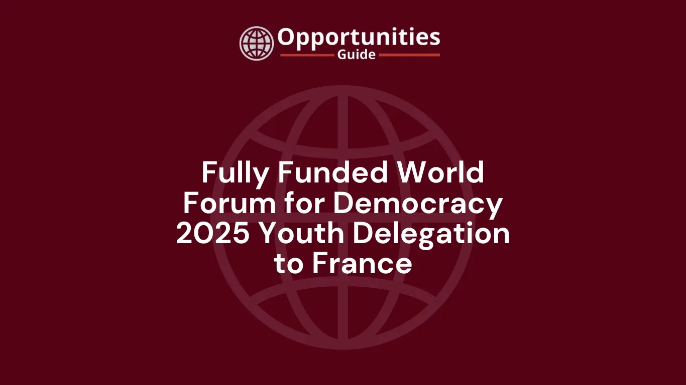 World Forum for Democracy 2025 Youth Delegation – Fully Funded