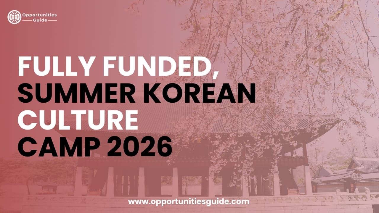 Fully funded, Summer Korean Culture Camp 2026