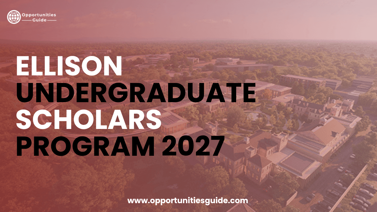 Ellison Undergraduate Scholars Program 2027 in the UK (Fully Funded)