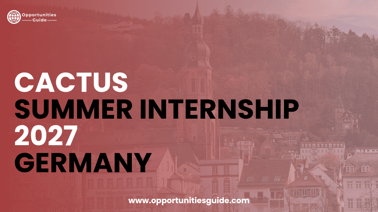CaCTuS Summer Internship 2027 in Germany (Fully Funded)